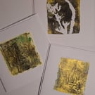 3 Cards 15x15cm Blank 'The Gold Set'