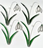 Stained Glass Snowdrop Suncatcher - Handmade Hanging Decoration - Image 1