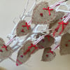 Pack of 12 rustic heart decorations CC157