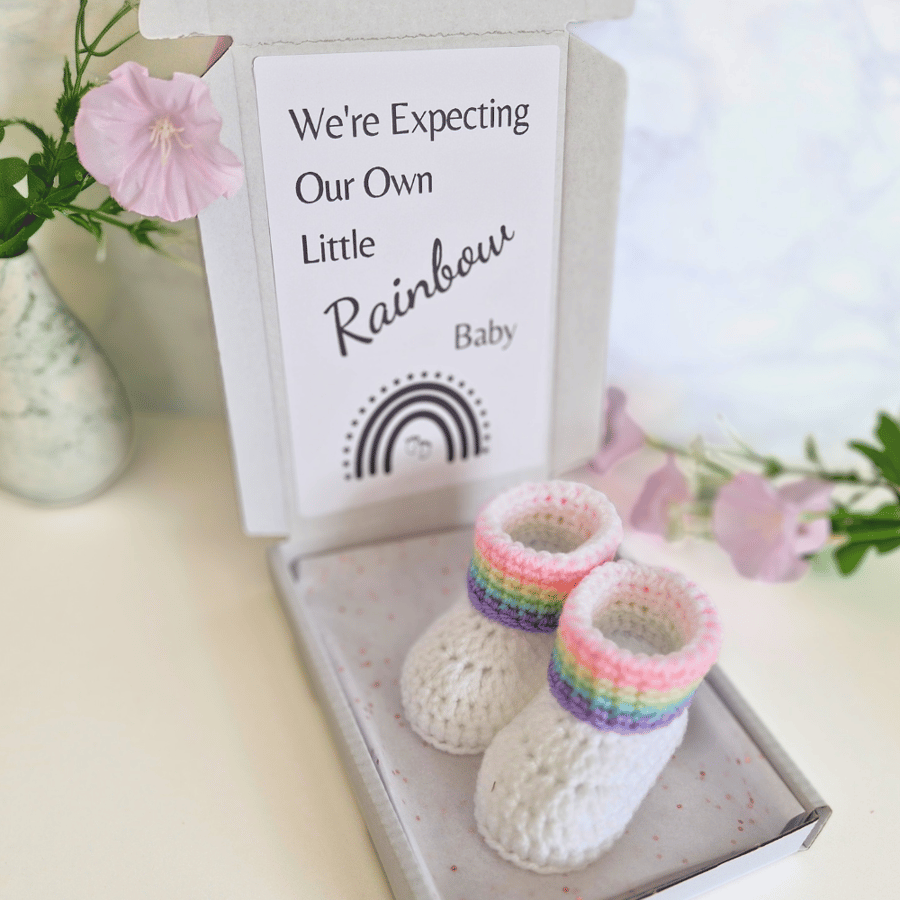 Rainbow Baby Pregnancy Announcement Gift Box