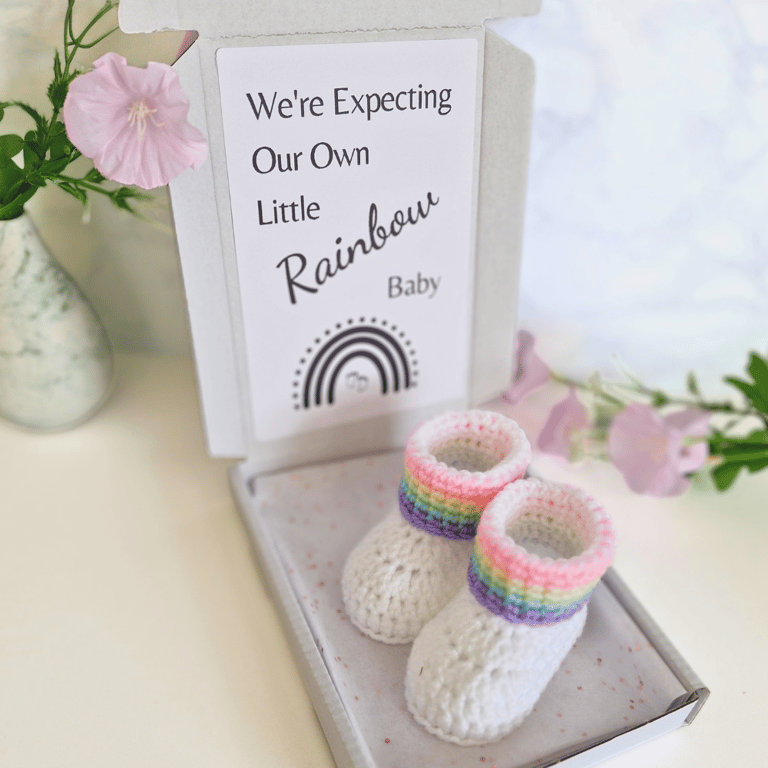 Rainbow Baby Pregnancy Announcement Gift Box