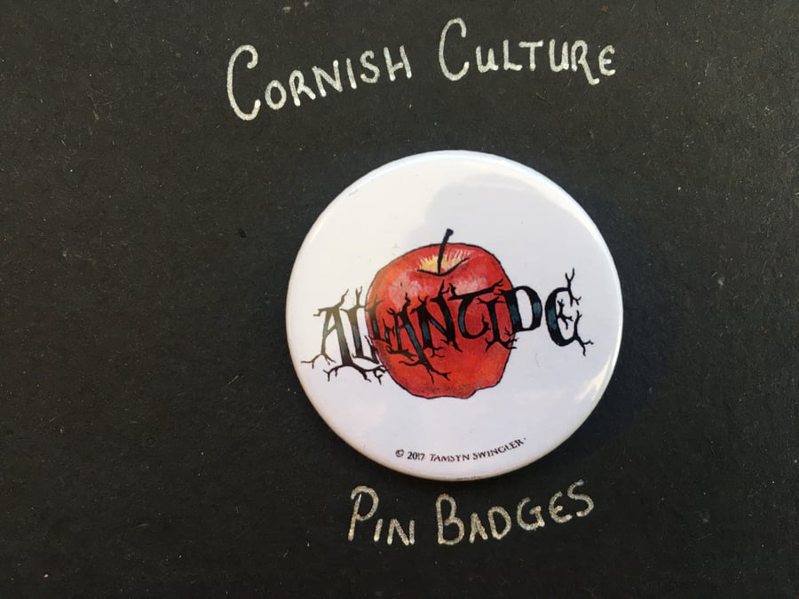 Allantide 38mm pin Badge - Cornish Halloween Tradition