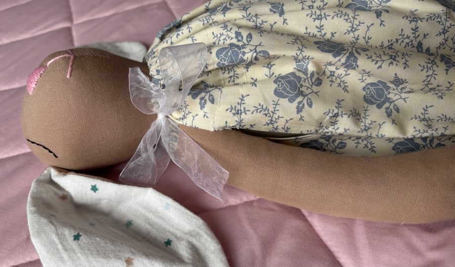 Handmade fabric bunny tilda style 