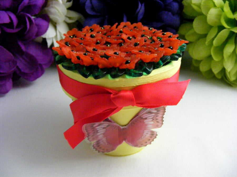 Poppy Flower Pot Decoration.