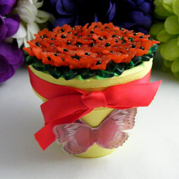 Poppy Flower Pot Decoration.