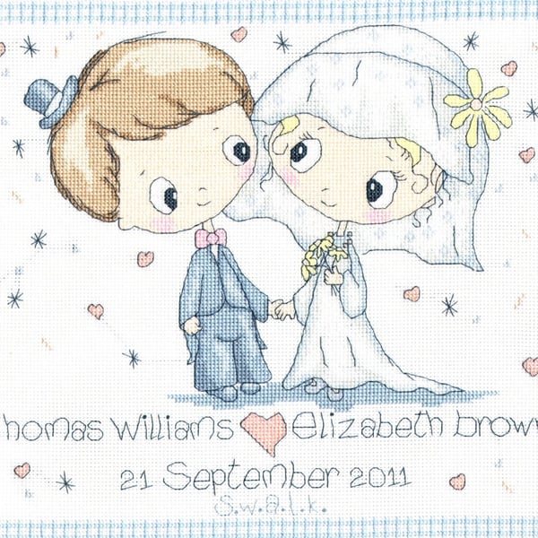 SWALK - wedding sampler cross stitch kit