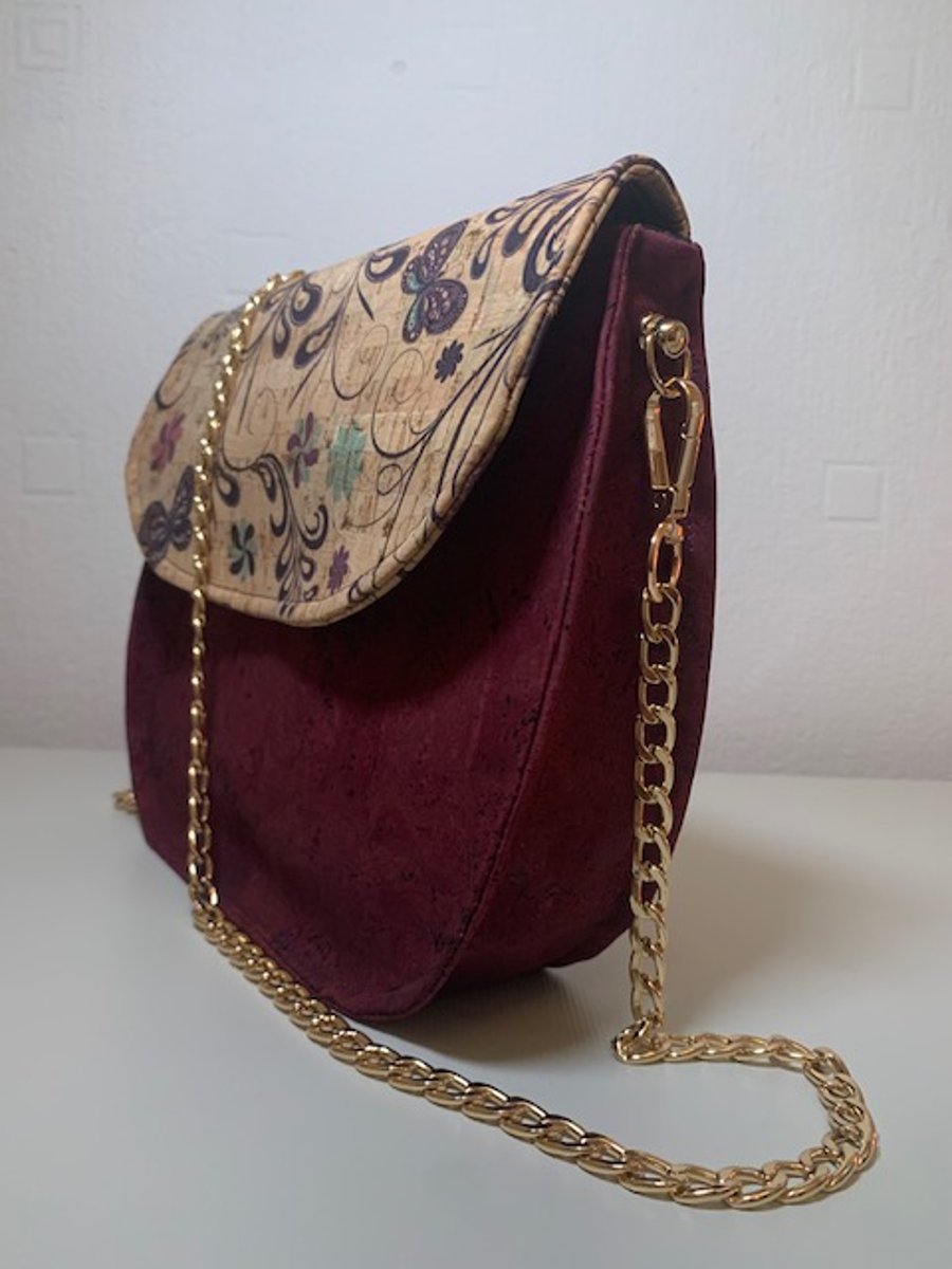Butterfly Crossbody Cork Handbag