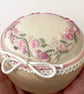 Pincushion, hand embroidered cupcake style pin cushion in pinks by Bearlescent  - Image 8