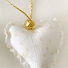 Mini Heart in a Festive Gold Star Design