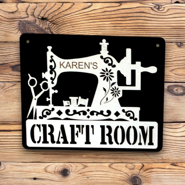 Personalised Sewing Room Sign with Your Name or Business Name: