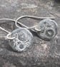 Eco Silver Textured Moon Dangle Earrings - Image 7