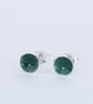 Dark green enamelled silver earrings - Image 2