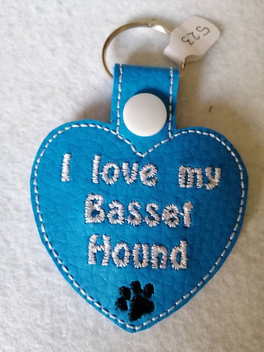523. I love my Basset Hound keyring.