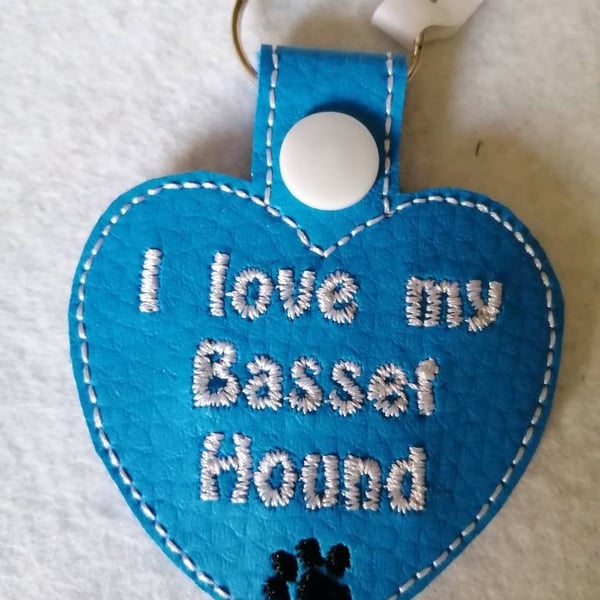 523. I love my Basset Hound keyring.