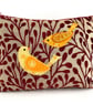 Toiletry Bag with Folk Art Style Birds - Image 7