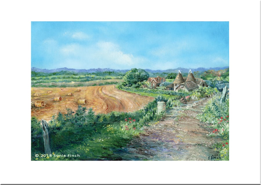 Oast House Farm in Tonbridge, Kent - Greeting Card