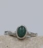 Hand Forged Sterling Silver Emerald Ring – Molten Texture