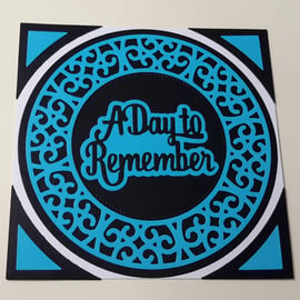 A Day to Remember greeting card - Blue and Black