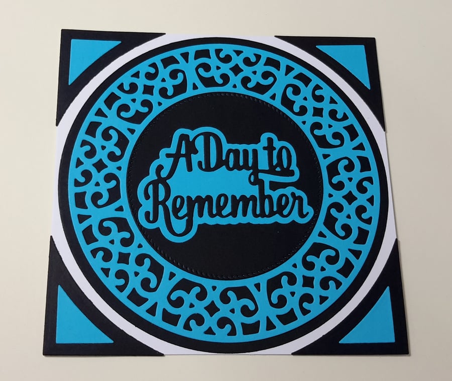 A Day to Remember greeting card - Blue and Black