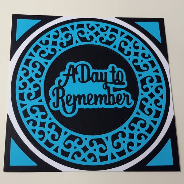 A Day to Remember greeting card - Blue and Black