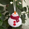 The Smiley One - Felt Snowman Decoration