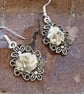 Little Women Book Earrings, Victorian Rose drop earrings, handmade origami gift