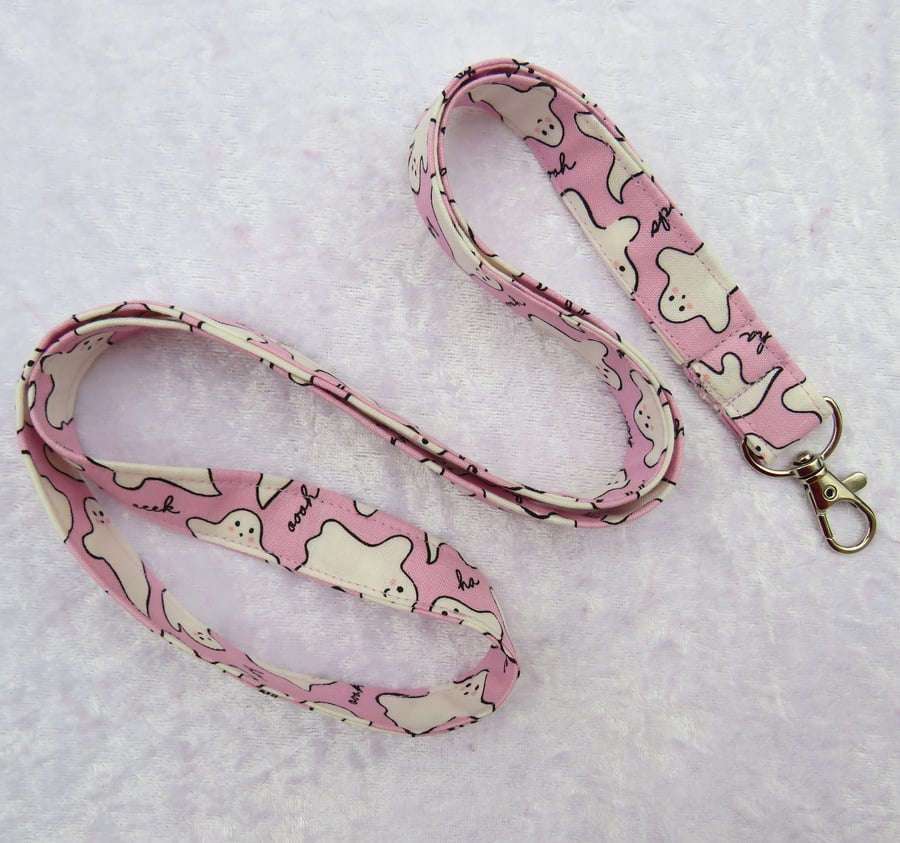 Ghosts lanyard, with swivel lobster clip