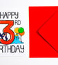 Happy 3rd Birthday card, Cute Animal Third Birthday for 3 Year Old Boy or Girl  - Image 7