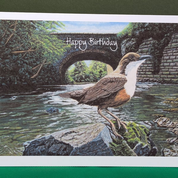 Dipper Art Card: Blank or Personalised A5-Size Greetings Card