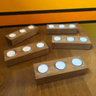 Sold oak tea light holders 