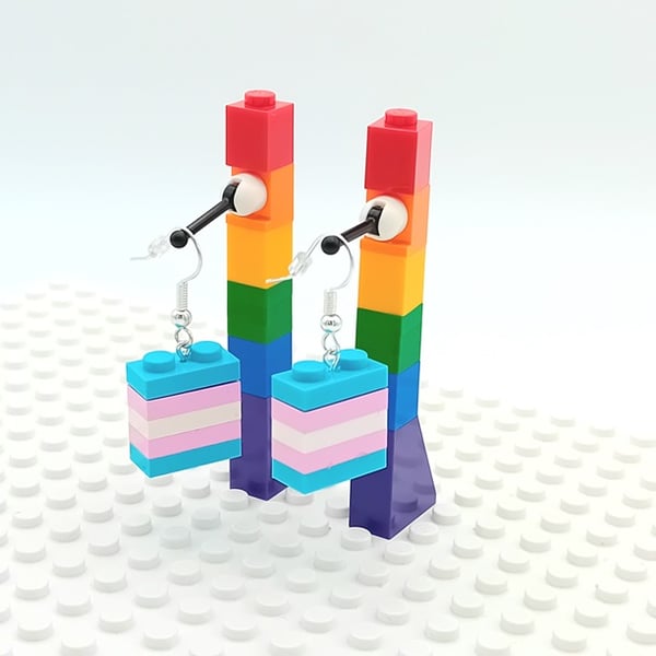 Lego LGBT Transgender Earrings