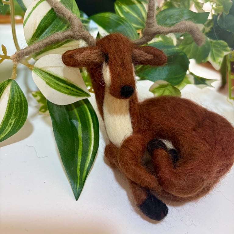 Danny is a needle felted reindeer 