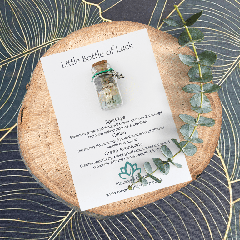 Little bottle of Luck, Good Luck Crystals, Exam Gifts, GCSE, Lucky Charm, 