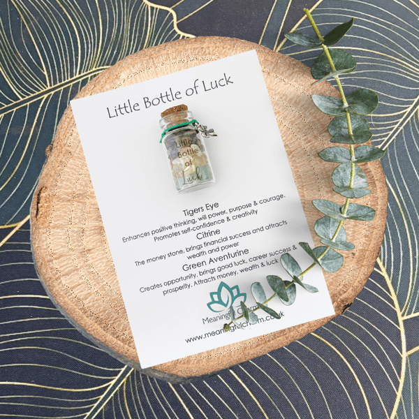 Little bottle of Luck, Good Luck Crystals, Exam Gifts, GCSE, Lucky Charm, 