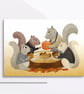 Feast, Squirrel Greeting Card