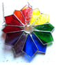 Rainbow Windmill Stained Glass Suncatcher Abstract 007 - Image 2