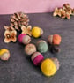 Felt Acorns - (set of 5) Autumn colours, needle felted acorns. - Image 2