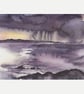 A5 Greetings Card "Rain over Coll" - Image 1