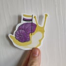 Non-binary Snail Waterproof Vinyl Sticker