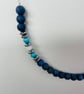 Matt Lapis Lazuli beaded chain necklace - Image 2