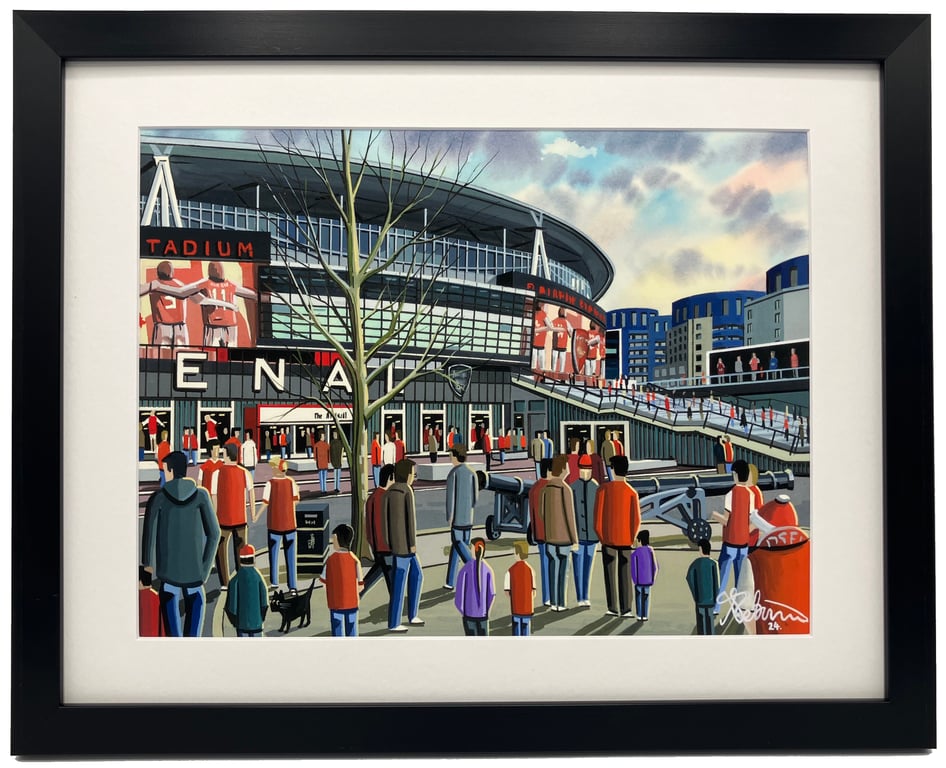 Arsenal, Framed, Football Stadium Art Print 14" x 11" Frame 