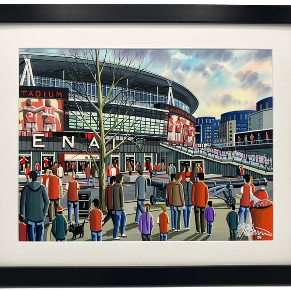 Arsenal, Framed, Football Stadium Art Print 14" x 11" Frame 