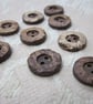 10 Small Chunky Coconut Buttons, 15mm - Image 4