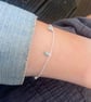 Sterling Silver Emerald Gemstone Charm Bracelet  - Image 3