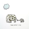 mother's day card - elephants - handmade card