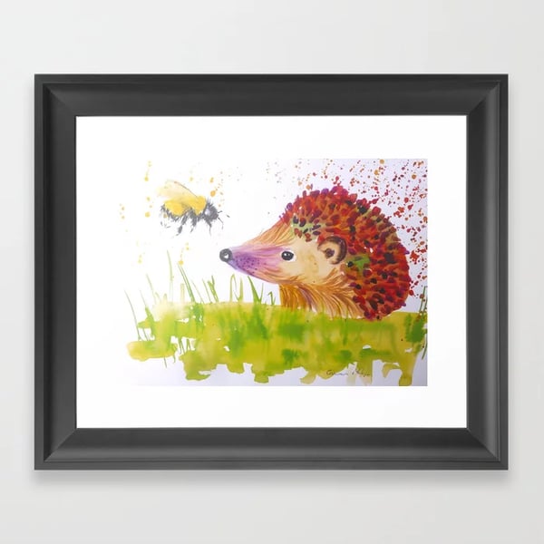 A 4 Hedgehog Print of 240 gsm paper, card