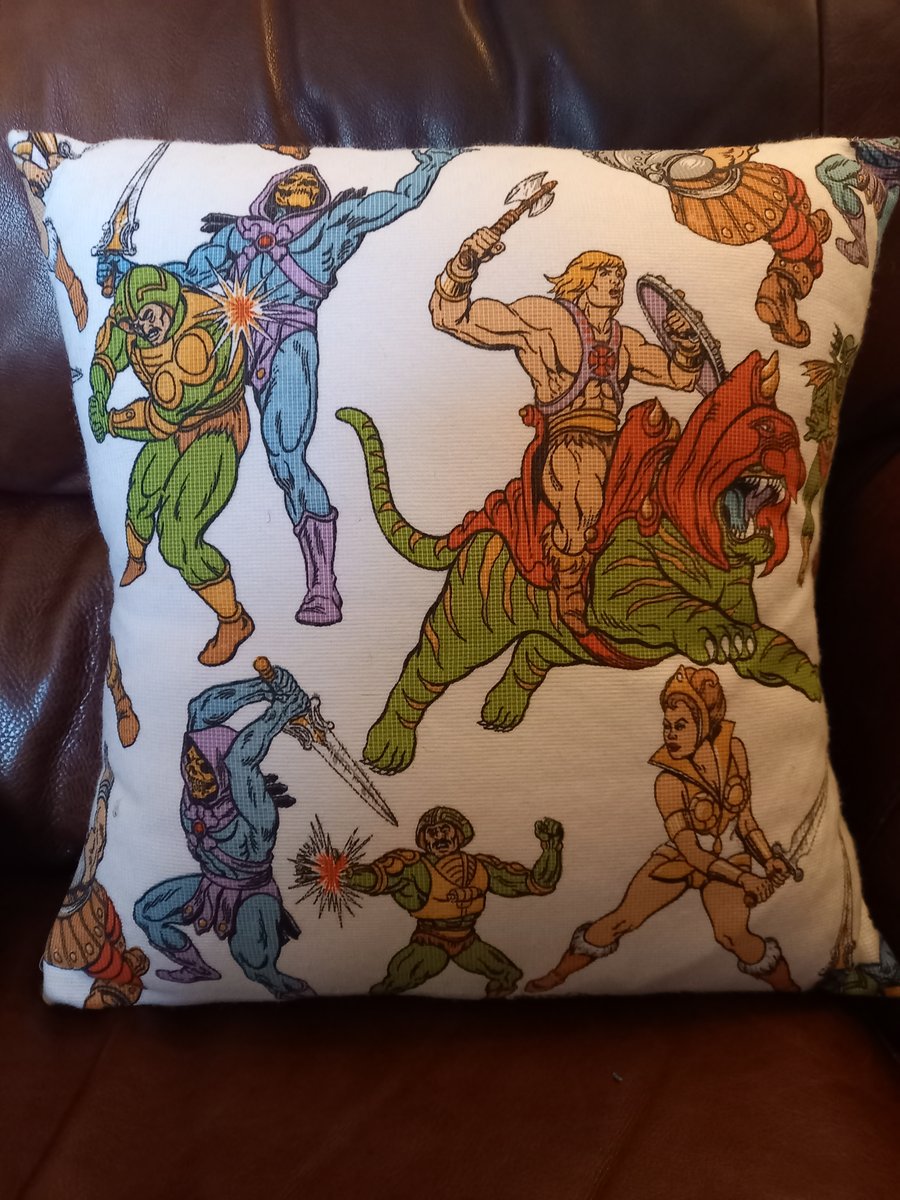 He Man vintage fabric cushion