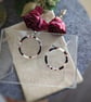 Tortoise Shell Hoops on Ball Stud Earrings  - Image 5