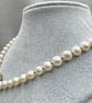 Ivory Pearl Necklace with Nucleated Pearl Pendant with Opals  - Image 5