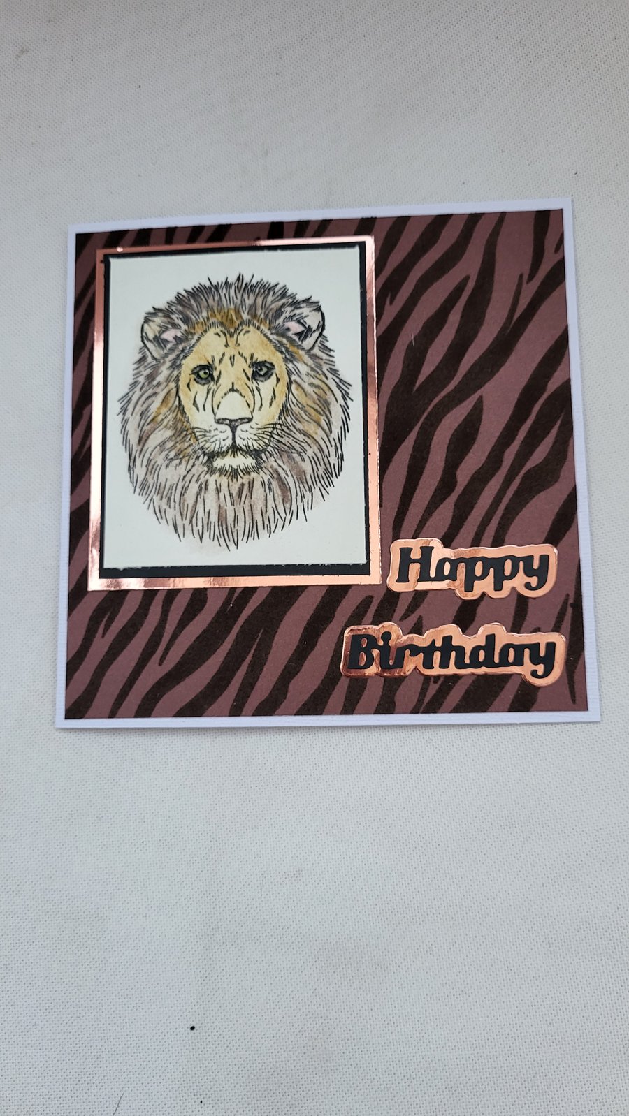Handmade card - lion birthday card
